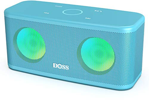 DOSS Bluetooth Speaker, SoundBox Plus Portable Wireless Bluetooth Speaker with 16W HD Sound and Deep Bass, Wireless Stereo Pairing, 20H Playtime, Portable Design- Blue