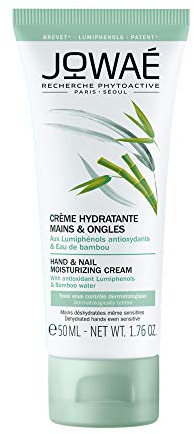 Jowaé Feuchtigkeitscreme für Hände und Nägel mit Antioxidantien und Bambus-Wasser für trockene Hände, trocknet selbst die empfindlichsten Empfindlichsten, 50 ml