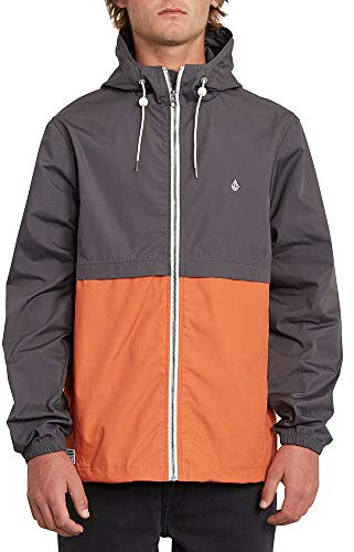 Volcom Howard Hooded Veste Homme, Orange brûlé, XS