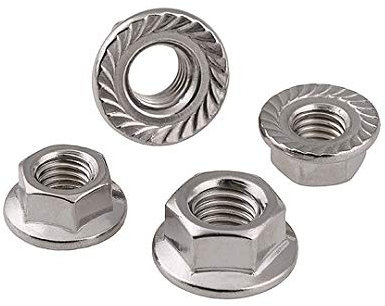 XIZONLIN M20 Flanschmuttern - Sechskantmuttern mit Flansch und Sperrverzahnung - Edelstahl