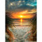 DIY 5D Diamant Painting Bilder Voll kit Sonnenuntergang am Strand 45x60cm/18*24in Kreuzstich Diamant Malen nach Zahlen Erwachsene/Kind Diamant Stickerei Kristall Strass Art Diamond Painting wall decor