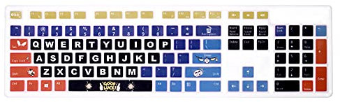MMDW Silicone Keyboard Cover Skin for Dell KM636 Wireless Keyboard & KB216 Wired Keyboard,for Dell Optiplex 5250/3050/3240/5460/7450/7050,for Inspiron AIO 3475/3670/3477all-in one Desktop,Good Luck