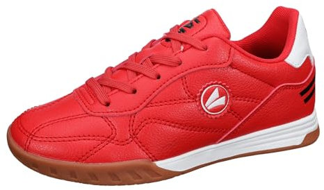 JAKO Kinder Fußball Schuhe Training Sport Jungen Fussballschuhe NonMarking Hallenschuhe Sportschuhe J-SI Signature in Rot/Weiß in Größe 35