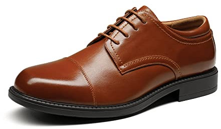 Bruno Marc Scarpe Casual Stringate da Uomo Lavoro Classiche Scarpe Uomo,Size 42,Marrone,DOWNING-01-E