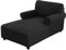 LINGKY Chaiselongue Bezug Stretch Chaiselongue Schonbezug für Wohnzimmer Chaiselongue mit Doppelarm Chaiselongue Abdeckung für Chaiselongue im Schlafzimmer Dickerer Jacquard Stoff (Schwarz)