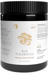 Pilze Wohlrab | Bio Pleurotus Pulver für Tiere | 100 g | Mikrofeines Austernpilze Pulver | Höchste Bio-Qualität | Vitalpilze für Tiere