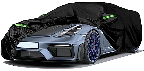 wasserdichte Autoabdeckung Ersatz für 1997–2025 Porsche 718 Boxster/Cayman, 6 Schichten Auto Abdeckplane Allwetter-Vollgarage Autoplane Winddicht für Schnee Regen Staub Frost UV-Schutz Winter Sommer