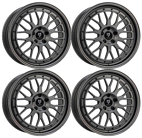 4x MB Design Felgen LV1 7.5Jx18 ET34 5x110 Mattgrau kompatibel mit Opel Adam Rocks S Adam S Corsa Meriva Zafira