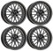 4x MB Design Felgen LV1 7.5Jx18 ET34 5x110 Mattgrau kompatibel mit Opel Adam Rocks S Adam S Corsa Meriva Zafira