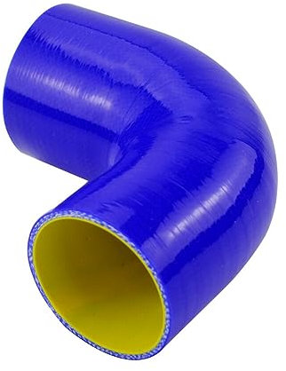 Durite Silicone Réducteur Coudé 90 Degré pour Voiture 2.5-3 (63mm-76mm) - Coupleur Universel Intercooler À 4 Plis pour Tuyauterie D'admission Turbo