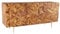 riess-ambiente.de Massives Sideboard Alpine 150cm Sheesham Stone Finish Metall matt Gold