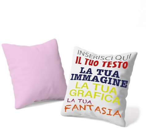 VENEZIANO Gruppo Cuscino Personalizzato 40x40 con Imbottitura - Cuscino Personalizzato con Imbottitura - personalizza Ora con Testi, Loghi o Immagini - 100% Made in Italy