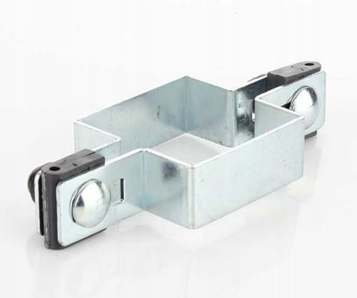 Mittelschelle quadratisch im SET 50x50mm für Ø5mm Draht - Verzinkt Zaunschelle für Zaunpfosten - Befestigung von Gitterstabmatten - Zaunschellen Schelle Strebenschelle Pfostenschelle