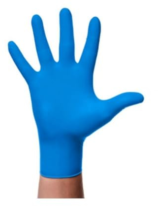 Mercator Gogrip Nitril-Einweghandschuhe, puderfrei, Größe XXL, Blau, 50 Stück