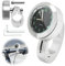 SPERMUOY Motorraduhr,Motorrad Uhr Lenker 22-25mm Motorrad Lenkeruhr,Wasserdicht Motorraduhren für Lenker, Lenkerhalterung Uhr für Motorräder, Elektrofahrzeuge-silbrig