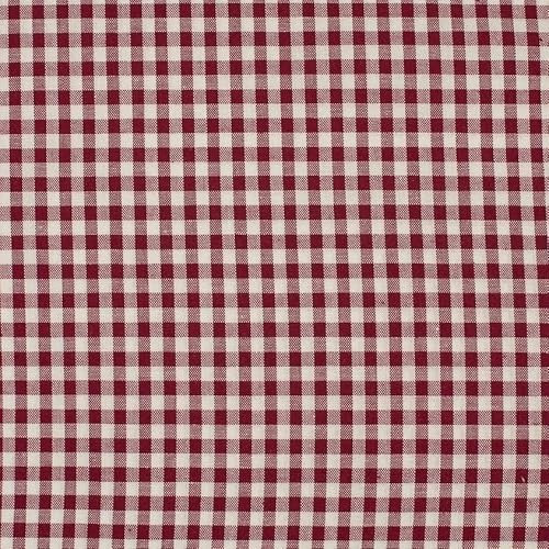 Baumwolle KARO Karierte Baumwolle mit 1x1 cm Karo`s 0,5m - Öko-Tex Fahnentuch Dekostoffe Tischdecke Meterware (Bordeaux)