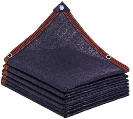 TOOTHGENERIC Filet d'ombrage Noir en Tissu Pare-Soleil résistant aux UV à 95% Filet d'ombrage Respirant en Maille for Plantes de Serre Carport(3x5m/9.8x16ft)