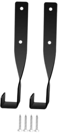 perfk Ganci per rack di stoccaggio per motoseghe Supporto per seghe a catena a parete per appendere gli attrezzi Telaio nero Gancio per appendere per, 2 pezzi
