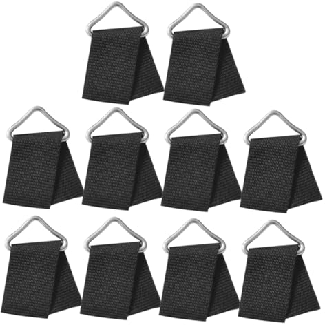 PAMINGONO 10sätze Teiliges Triangle Ring Buckles Für Trampolin Austauschbare Metall-dreiecksbügel Mit Webbing Für Trampolin Zubehör