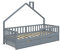 VitaliSpa Hausbett Noemi, Anthrazit, 90x200 cm mit 2 Schubladen
