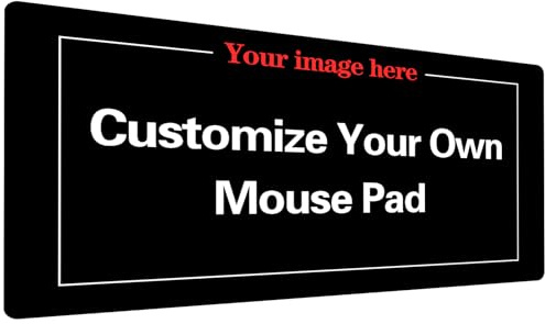 Personalisiert Anpassen Großes Gaming-Mauspad 60 cm * 120 cm Angepasst Computertastatur-Mausmatte rutschfeste Mousepad-Gummibasis und genähte Kanten für Spieler, Büro, Arbeitszimmer Anpassbar Mauspad