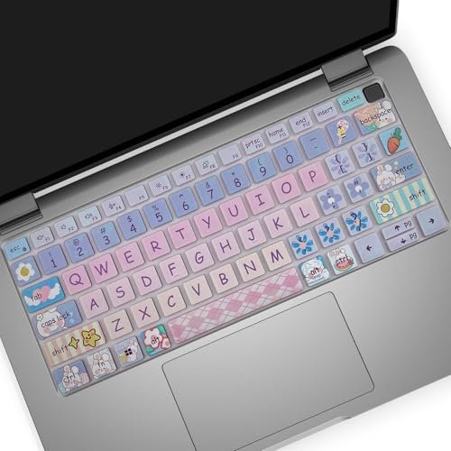 Cute Silicone Keyboard Cover for Dell Latitude 3000 3340 13.3(2023), Dell Latitude 5320 5330 5340 5350 13.3, Dell Latitude 7320 7330 7340 7350 13.3, Cute Bunny