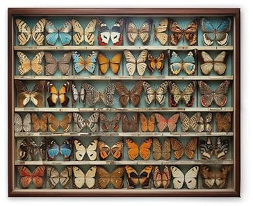 A.S. Création Leinwandbild Schmetterling Setzkasten - Wandbild in Bunt, Braun - 50 x 40 cm - DD133270