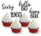 DazzJoy 24 Stk Cupcake Topper 60 Geburtstag Deko Schwarz,Glitzer Tortendeko 60 Geburtstag Frau,Cake Topper 60. Geburtstag Deko,Happy 60th Birthday Torten Deko Mann,Kuchendeko 60.ter Geburtstag Mann