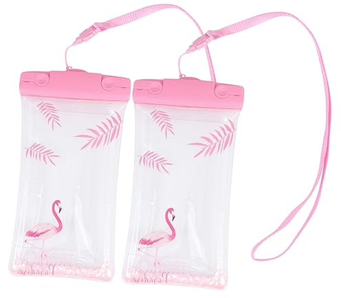 Gadpiparty 2 Stück Transparente Touchscreen Handy wasserdichte Tasche Handy wasserdichte Tasche Handy Zubehör Handy Schutztasche Aufbewahrungstasche Tauch Handy Halterung Rosa