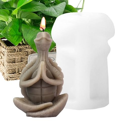 Yoga-Schildkröte-Silikonform – Tier-Yoga-Silikonform, Figuren-Duftkerzenform | Tier 3D Yoga Schildkröte Kerze Form, Harz Schildkröte Form Für Aromatherapie Wachs Harz Kunstwerk Ton