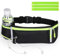 Simpeak Hüfttaschen zum Laufen Hüfttasche Sport Reflektorstreifen Wasserdichtes Polyester Einstellbar mit Wasserflaschentasche Schlüsseltasche 7,2 Zoll Handytasche Laufgürtel zum Joggen Fitness