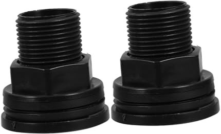 Homoyoyo Wassertank Anschluss Durchführungsverschraubung 3/4 Außengewinde x 1/2 Innengewinde Für Regentonnen Gartenschläuche Teichschlauch Wasserbehälter Verbindung Einfach Montierbar Schwarz 2 Stück