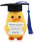 Woolly Gentleman Doktorhut Ente, Pocket Hug Gestrickte Ente, Kuscheltier Glücksbringer, Glücksbringer Prüfung Geschenk, Personalisierte Mutmacher Geschenk, Bachelor Master Abitur 2025 Geschenke
