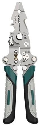 Foldable Wire Strippers and Cutter Crimper Tool Wire Stripping Tool for Electrical Cable Work Compact and Portable