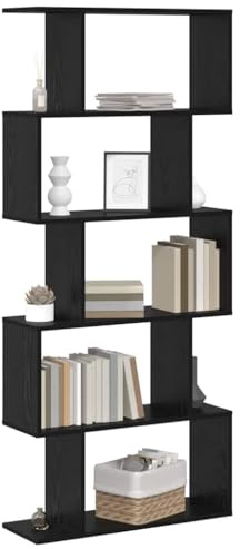 vidaXL Book Cabinet Brown 70 x 24 x 161 cm Engineered wood, Living Room Book Cabinet, Modern Freestanding Shelf, Durable Storage Unit, Unique Bookcase, Functional Decor Organizers