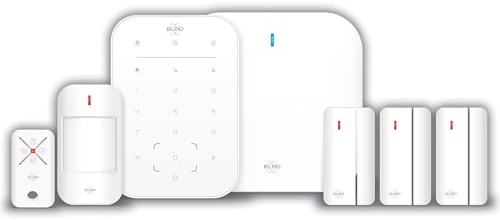 ELRO AS98S Home2 Intelligentes Drahtloses Alarmsystem – WLAN – GSM-Funktion – Testsieger – Mit Basisstation, Bedienfeld, Bewegungsmelder, 3 Tür-/Fensterkontakten und Fernbedienung