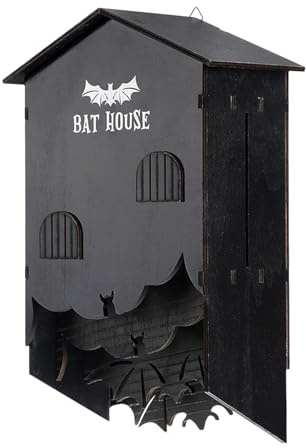 Bat House, Hanging Wooden Bat Box, Three Chamber Bats Boxes For Outdoors, Tree, Garden, Yard
