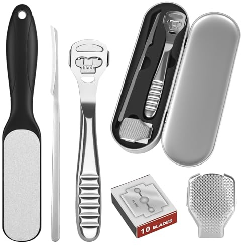 bssmmai Foot Scraper Hard Skin Remover, Corn Callus Remover for Feet, Stainless Steel Foot File, Foot Grater Scrubber
