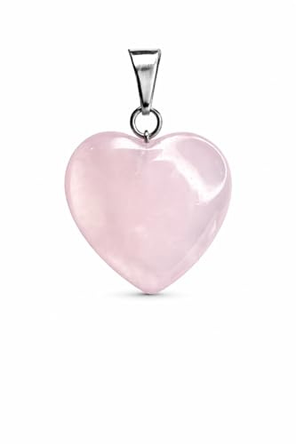 Vera Mentis Pendentif Cœur en Pierre Naturelle – Plusieurs Pierres au Choix – Bijou à la mode pour Femme – Lithothérapie & Bien-Être - (chaîne non incluse)