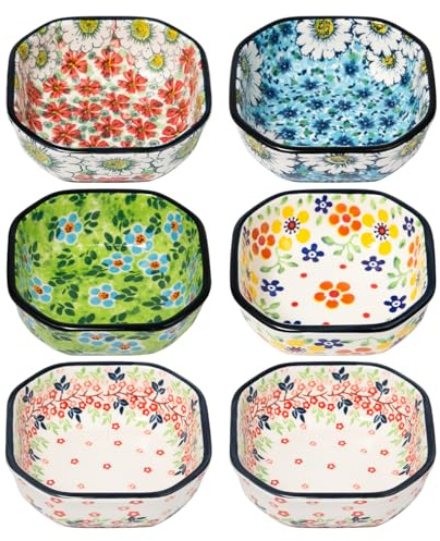 Pilikoll 6 Pièces Carrés Coupelle Sauce Assiette pour Entrées,Ketchup,Sushi | Petits Bols pour Trempettes Assiettes, Carrées à Apéritif en Porcelaine, Petits Bols en Céramique, pour épices Fruits BBQ