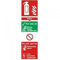 SIGNSLAB F200/S Safety Sign Fire Extinguisher Water, Self-Adhesive, 280 mm x 90 mm