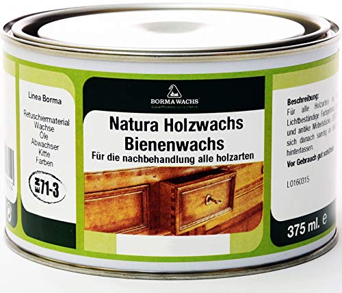 Natura Holzwachs Bienenwachs Möbelwachs Antikmöbel Wachs EN71-3 (Eiche mittel - 48)