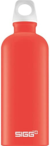 Sigg - Aluminium Water Bottle - Traveller Scarlet - Climate Neutral Certified - Suitable For Carbonated Beverages - Leakproof - Lightweight - BPA Free - Scarlet - 0.6 L