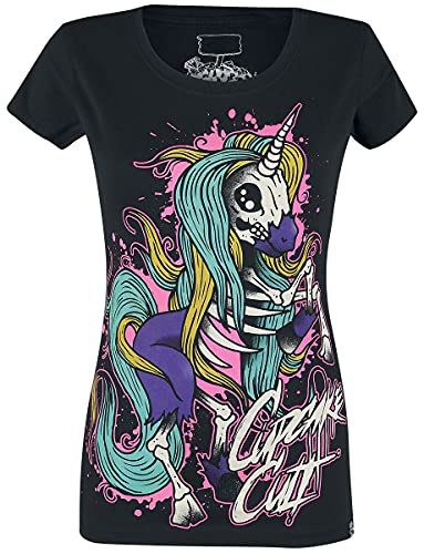 Einhorn Internal Unicorn Frauen T-Shirt schwarz, Fan-Merch, Nu Goth, Pastel Goth, Rockwear