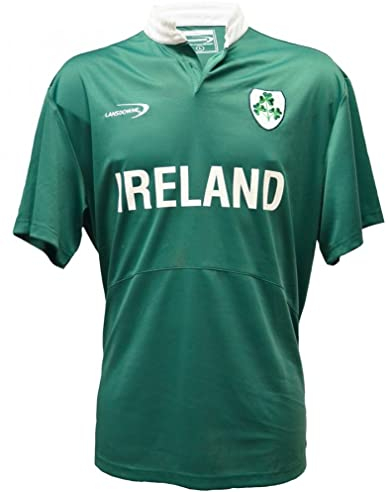 Green Ireland Short Sleeve Rugby Performance Top with Shamrock Crest
