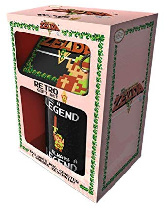The Legend Of Zelda Retro Coffret Cadeau-Mug, sous-Verre, Porte-Clef, Multicolore, 3 Unité (Lot de 1)