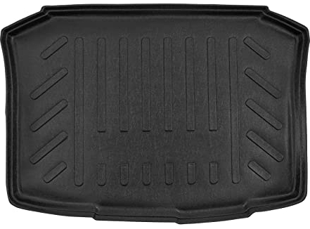 | Bandeja para Maletero Compatible con Ibiza 4, 6J 3 / Hatchback 2008-2017, con Borde Alto, Estera Protectora para Maletero, estriada, Enrollable, Negro