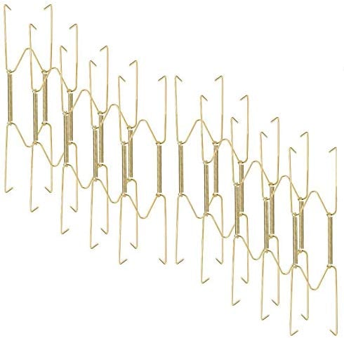 iPobie 10 pezzi Ganci Piatti da Parete,Piatto Appendiabiti Ganci in Acciaio Inox, Decorativo Supporto per Piatti,20 cm