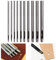 kuou 10 Pcs Hole Punch Cutter, 0.5mm-5.0mm Round Steel Hollow Punch Set for Leather Watch Band Canvas Eyelet Paper Plastics