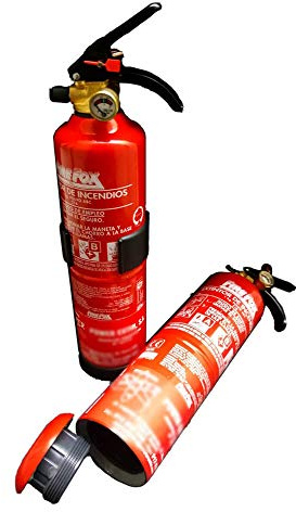 Extincteur de Dissimulation Original cacher + Autocollant - Secret Boîte de Rangement - Compartiment caché Pilulier Dévie Safe étui de Rangement l'argent Manipulation (1Kg - 38cm)